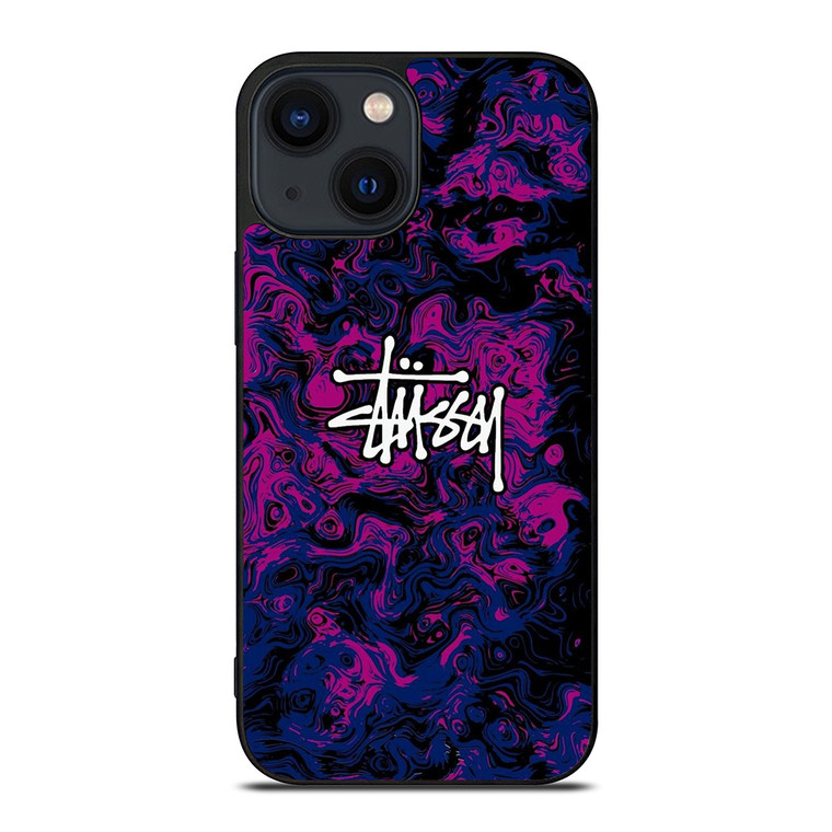 STUSSY PURPLE LOGO iPhone 14 Plus Case Cover