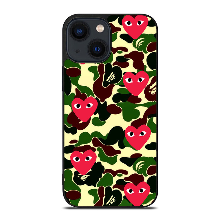 SUPREME BAPE COMME DES GARCONS iPhone 14 Plus Case Cover