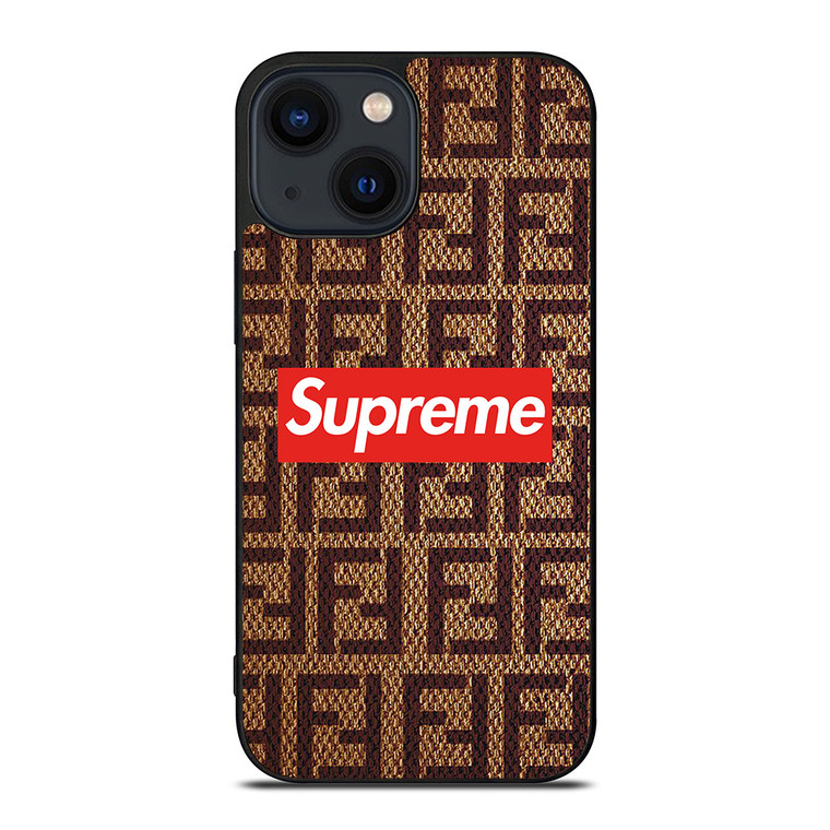 SUPREME FENDI PATTERN iPhone 14 Plus Case Cover