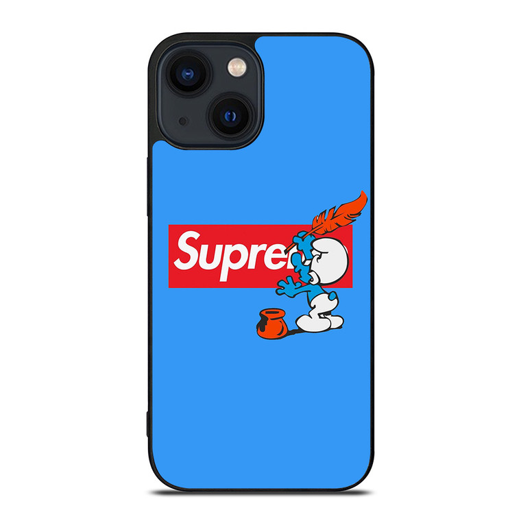 SUPREME X THE SMURFS iPhone 14 Plus Case Cover