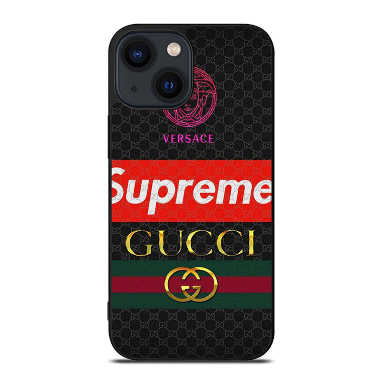 VERSACE SUPREME GUCCI LUXURY LOGO iPhone 14 Plus Case Cover