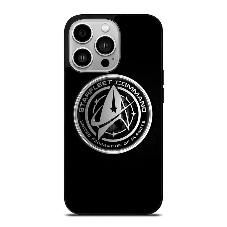 STARFLEET COMMND METAL BADGE  iPhone 14 Pro Case Cover