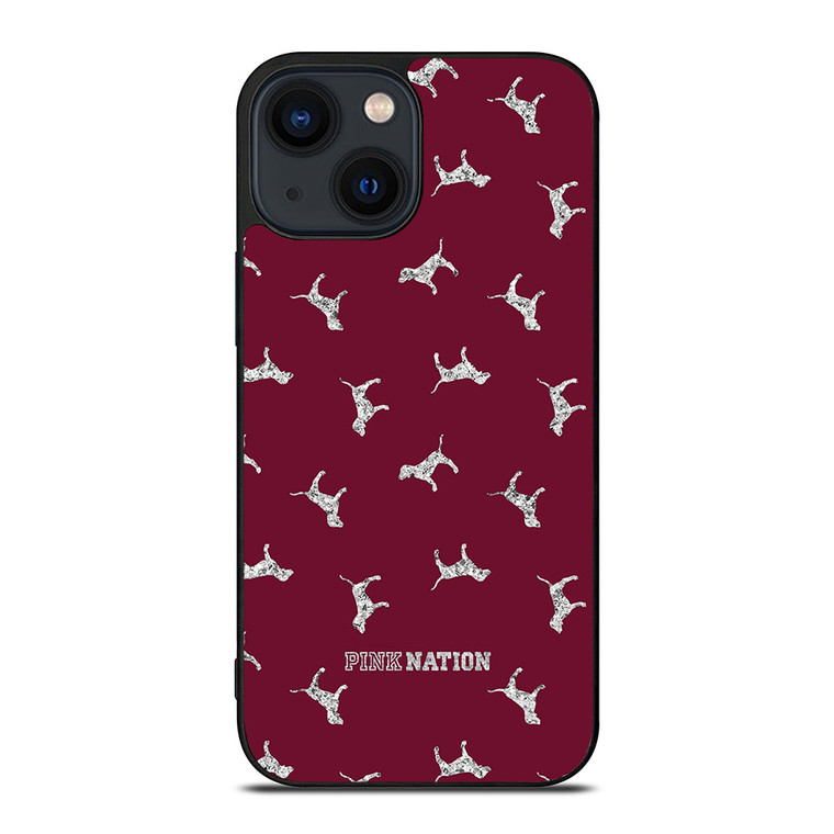 VICTORIA'S SECRET PINK NATION DOG iPhone 14 Plus Case Cover