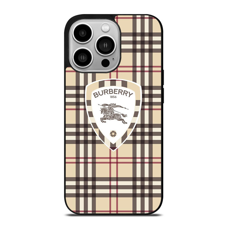 BURBERRY LONDON LOGO PATTERN 1856 ICON iPhone 14 Pro Case Cover
