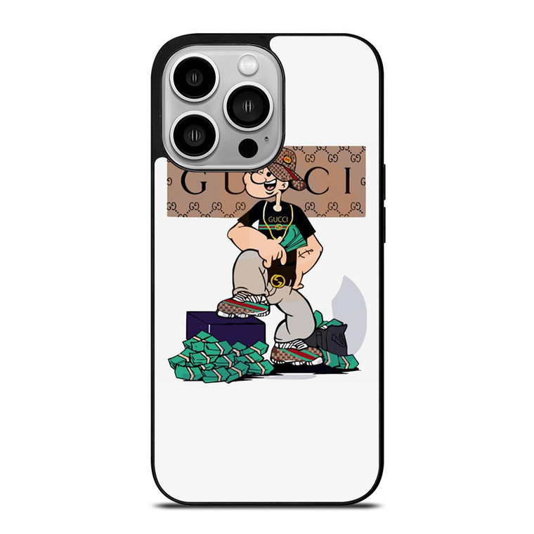 GUCCI LOGO POPPEYE CARTOON iPhone 14 Pro Case Cover
