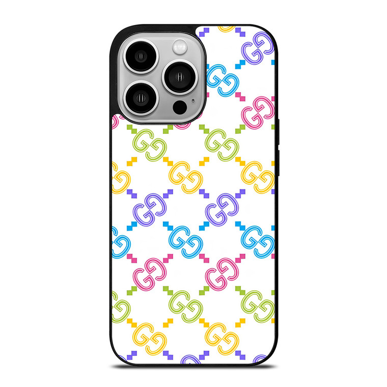 GUCCI LOGO RAINBOW ICON iPhone 14 Pro Case Cover
