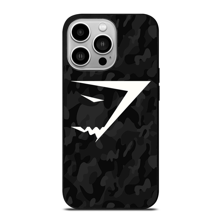 GYMSHARK BLACK CAMO iPhone 14 Pro Case Cover