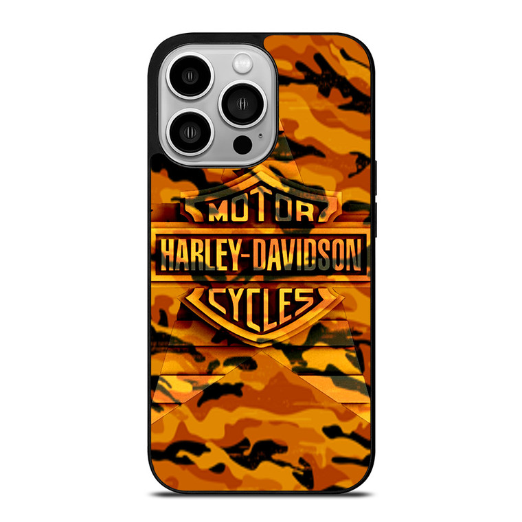 HARLEY DAVIDSON CAMO ORANGE iPhone 14 Pro Case Cover