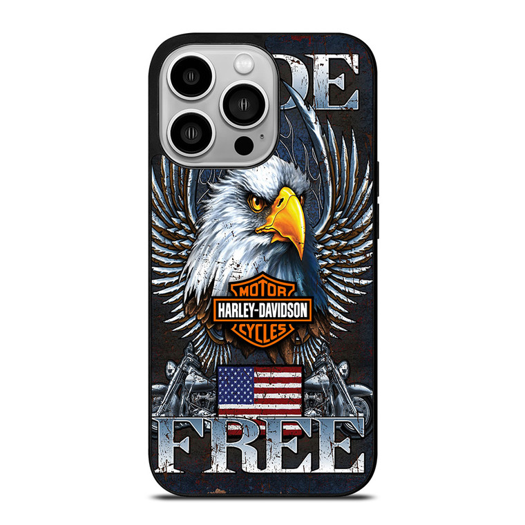 HARLEY DAVIDSON FREE RIDE EAGLE iPhone 14 Pro Case Cover