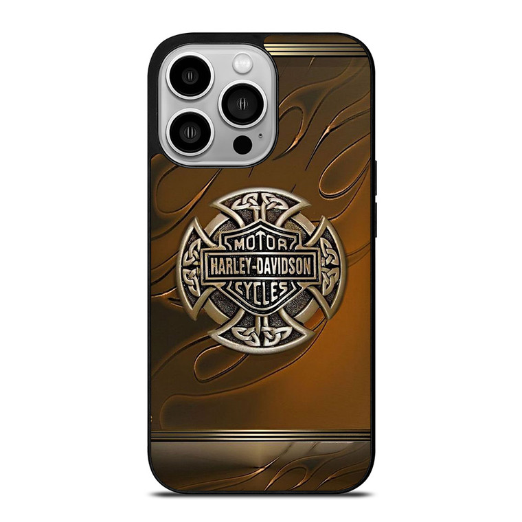 HARLEY DAVIDSON LOGO METAL FIRE iPhone 14 Pro Case Cover