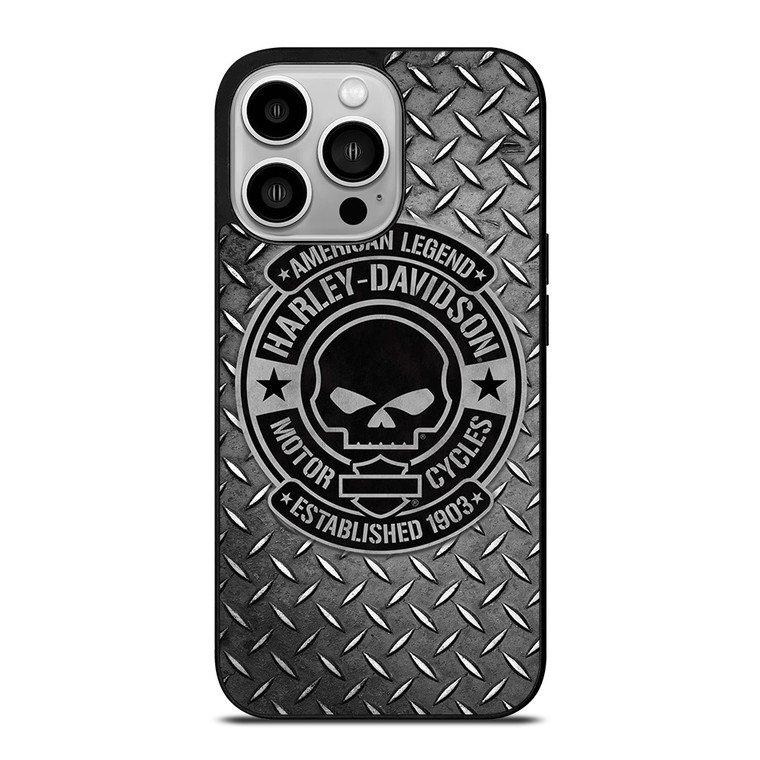 HARLEY DAVIDSON MOTORCYCLES COMPANY SKULL LOGO 1903 iPhone 14 Pro Case Cover