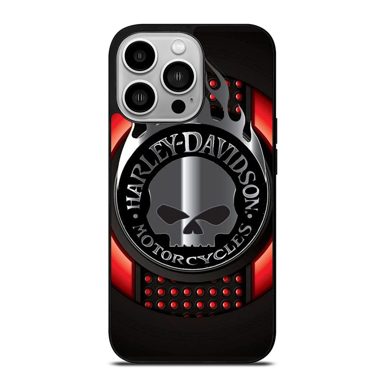 HARLEY DAVIDSON MOTORCYCLES COMPANY SKULL LOGO iPhone 14 Pro Case Cover