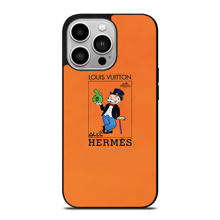 HERMES LOUIS VUITTON LV LOGO MONOPOLI ICON iPhone 14 Pro Case Cover