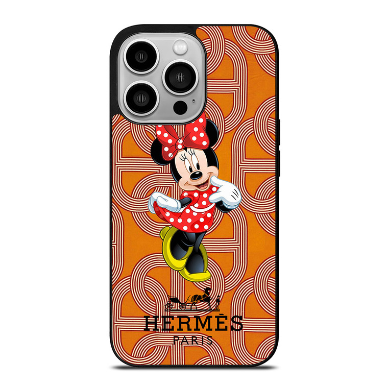 HERMES PARIS PATTERN MINNIE MOUSE DISNEY iPhone 14 Pro Case Cover