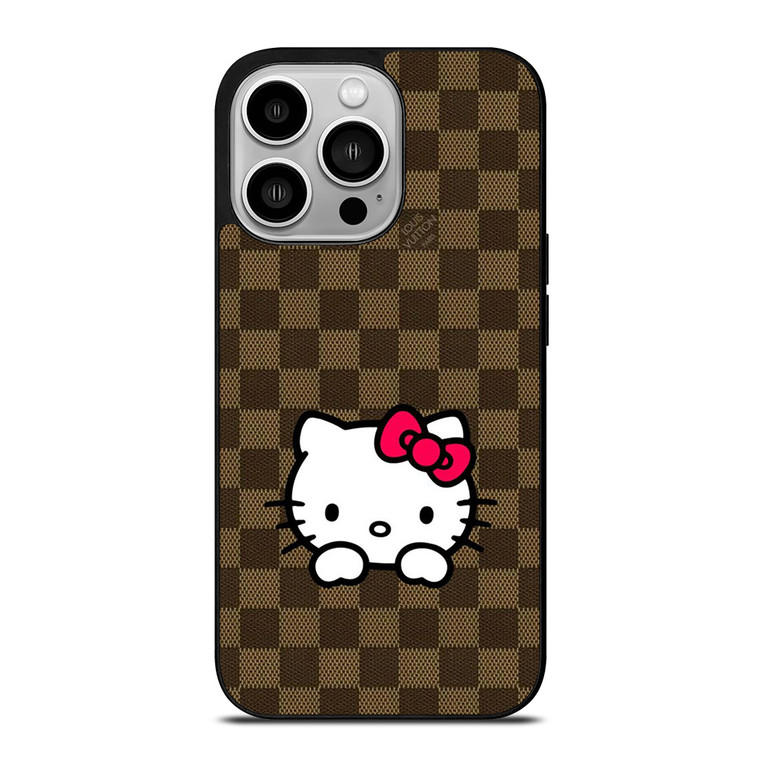 LOUIS VUITTON LOGO LV PATTERN HELLO KITTY iPhone 14 Pro Case Cover