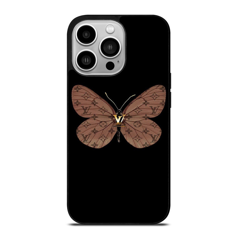 LOUIS VUITTON LV LOGO BUTTERFLY iPhone 14 Pro Case Cover