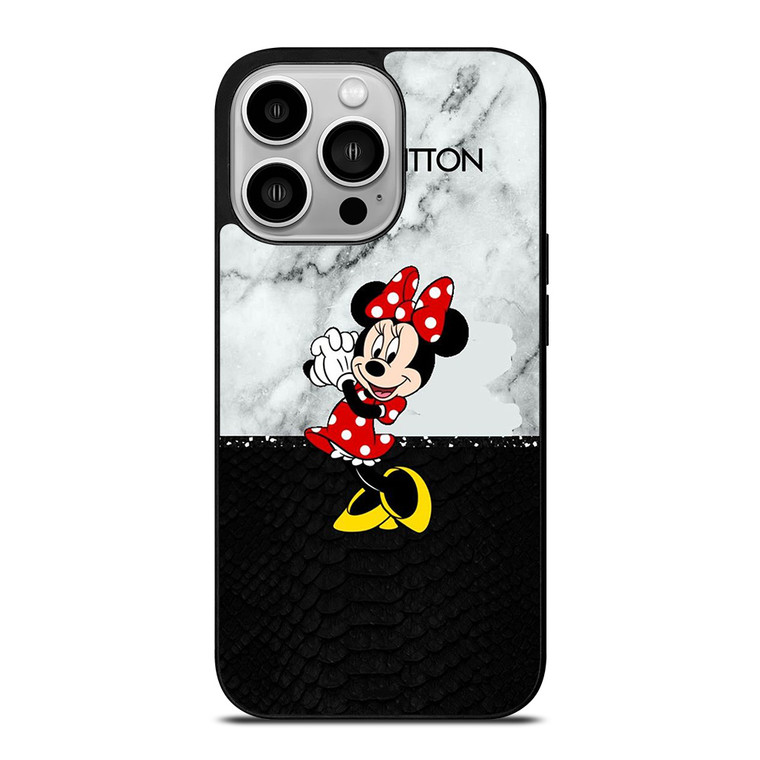 LOUIS VUITTON LV X MINNIE MOUSE DISNEY SNAKE MARBLE iPhone 14 Pro Case Cover
