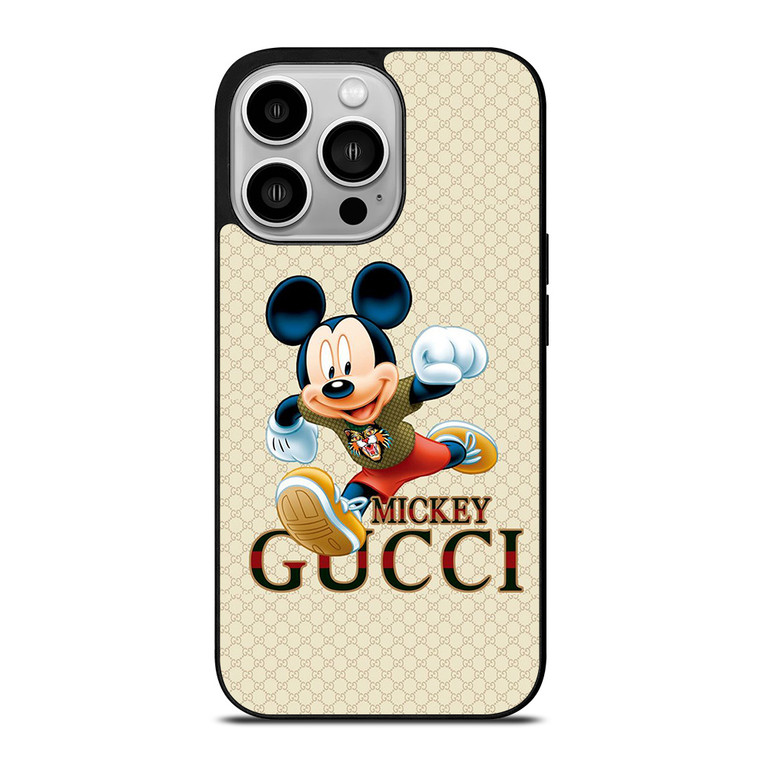 MICKEY MOUSE DISNEY X GUCCI LOGO PATTERN iPhone 14 Pro Case Cover