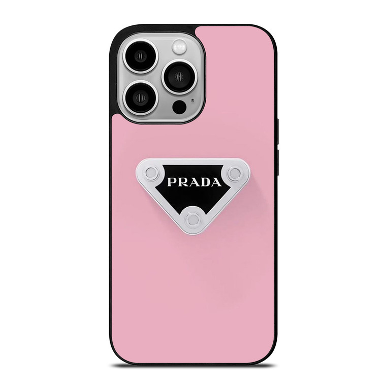 PINK PRADA LOGOEMBLEM iPhone 14 Pro Case Cover