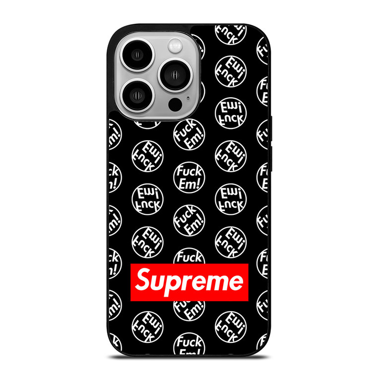 SUPREME FUCK EM iPhone 14 Pro Case Cover