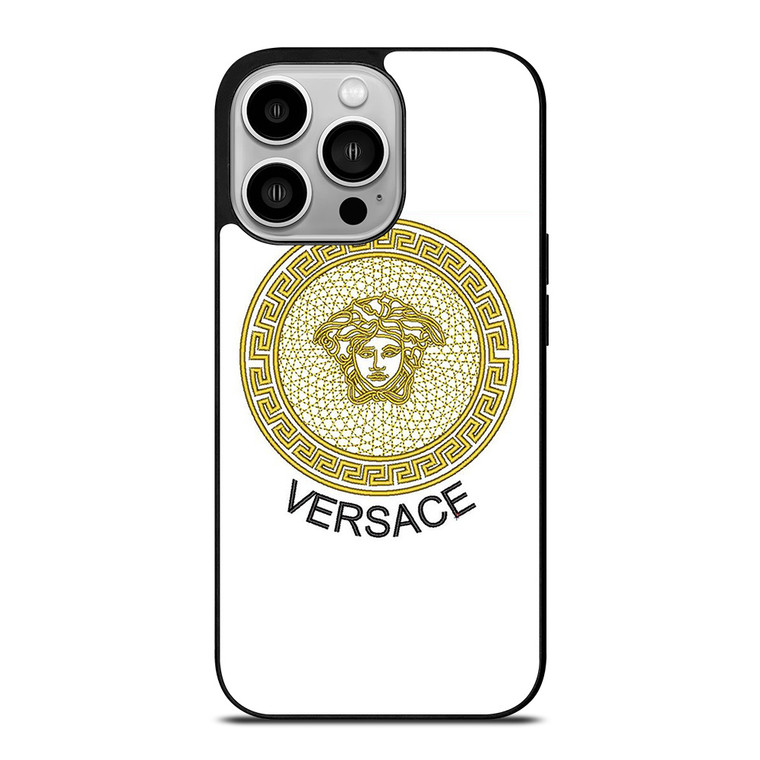 VERSACE ICON RED EMBROIDERY LOGO iPhone 14 Pro Case Cover