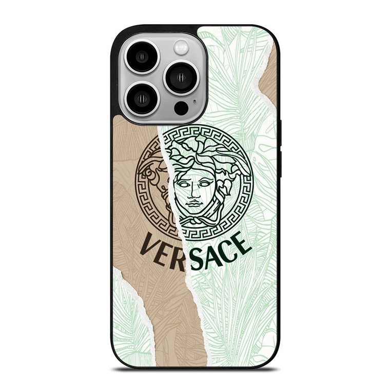 VERSACE LOGO PALM LEAVES iPhone 14 Pro Case Cover