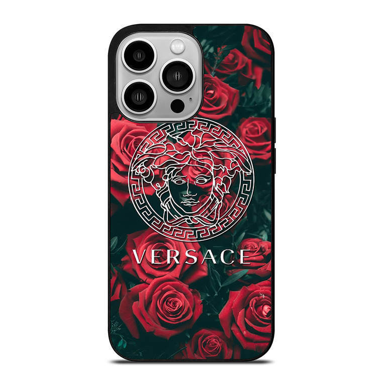 VERSACE RED ROSE iPhone 14 Pro Case Cover