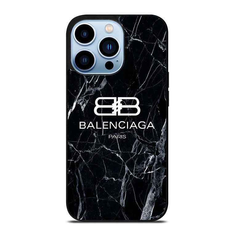 BALENCIAGA LOGO MARBLE BLACK iPhone 13 Pro Max Case Cover