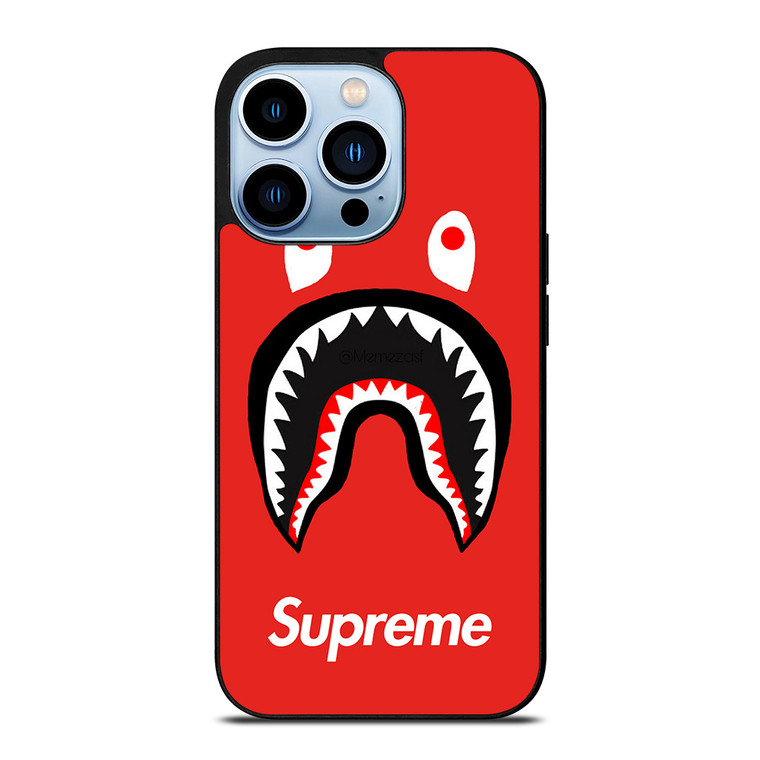BAPE SHARK SUPREME RED iPhone 13 Pro Max Case Cover