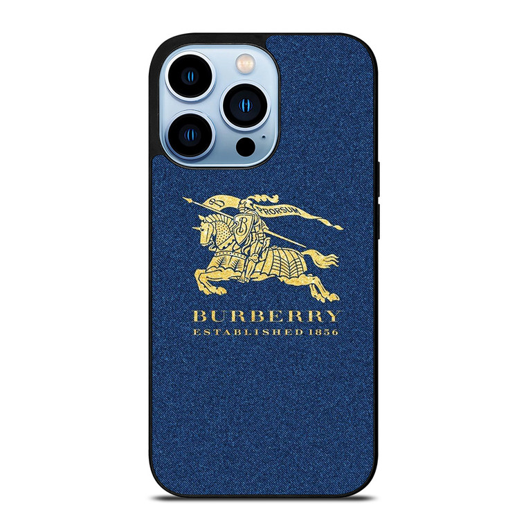 BURBERRY JEANS FABRIC LOGO iPhone 13 Pro Max Case Cover