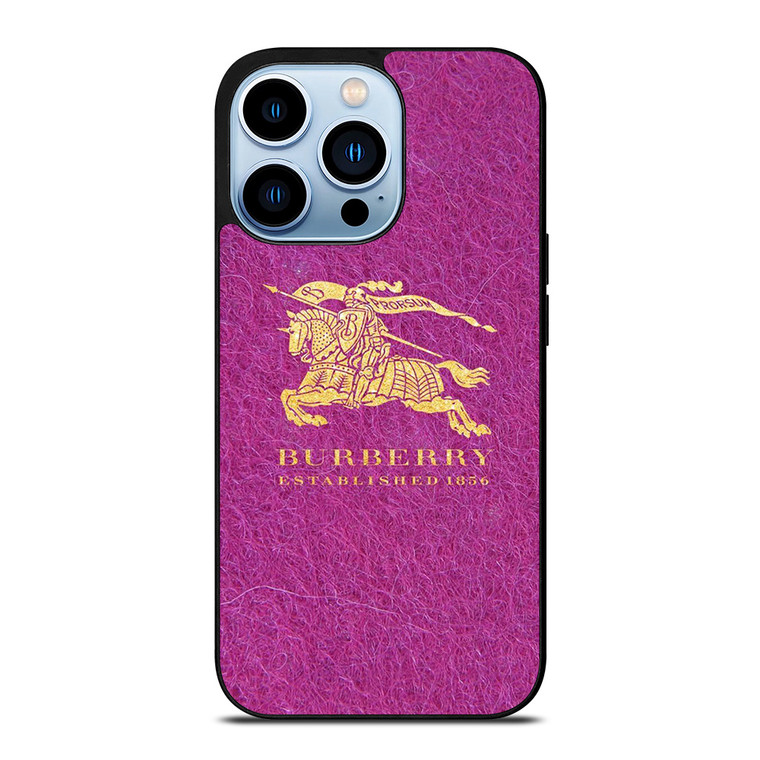 BURBERRY LOGO PINK iPhone 13 Pro Max Case Cover