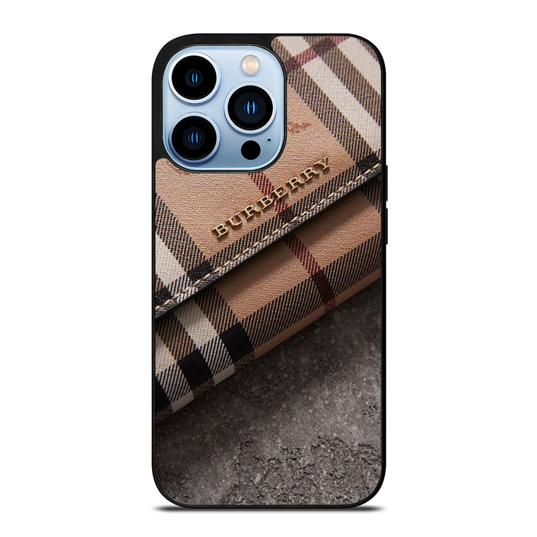 BURBERRY PATTERN ON WALLET iPhone 13 Pro Max Case Cover