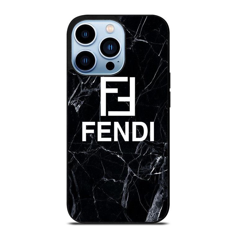 FENDI LOGO BLACK MARBLE iPhone 13 Pro Max Case Cover