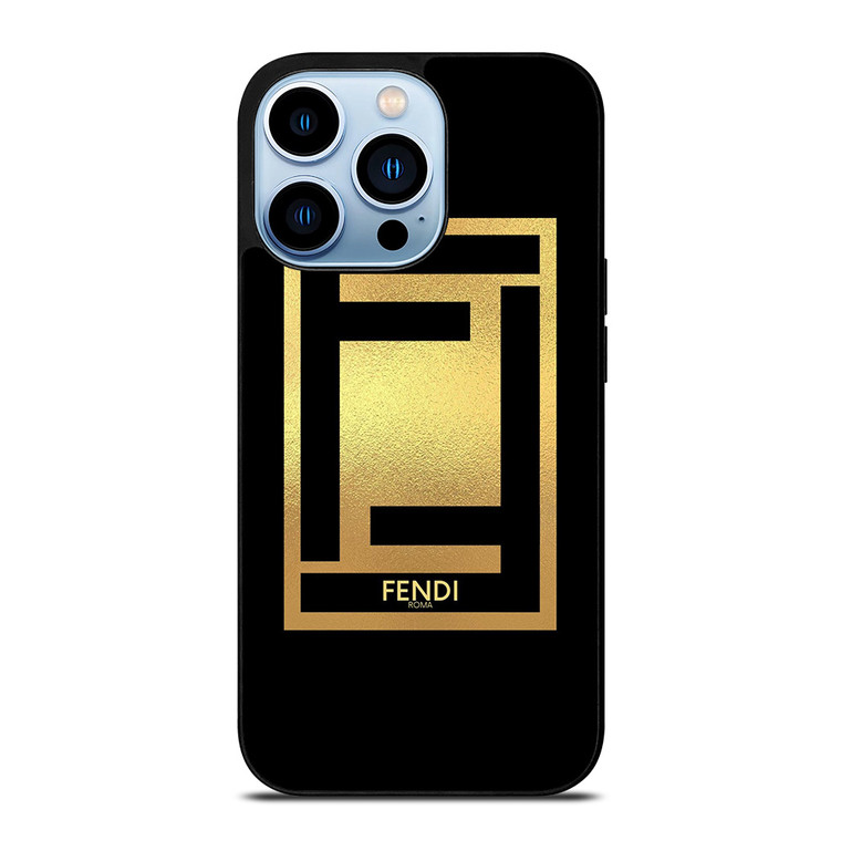 FENDI ROMA LOGO GOLD iPhone 13 Pro Max Case Cover