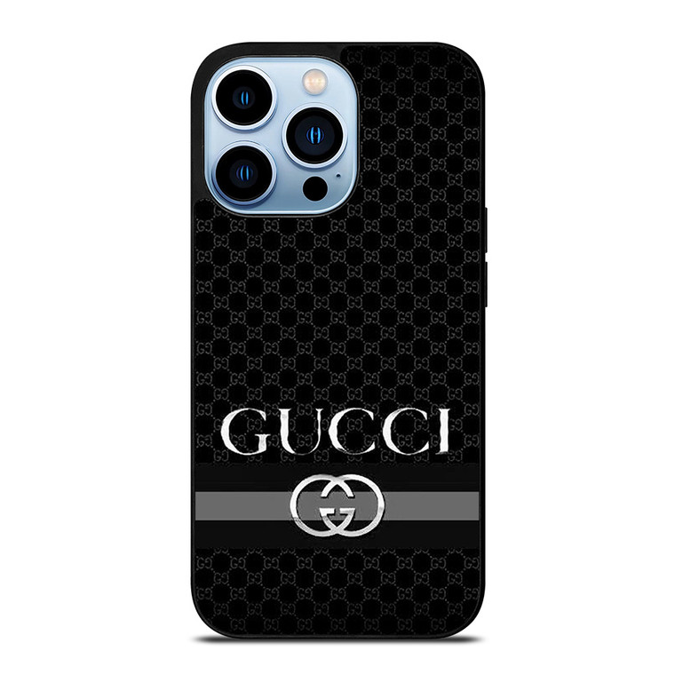 GUCCI LOGO BLACK PATTERN iPhone 13 Pro Max Case Cover