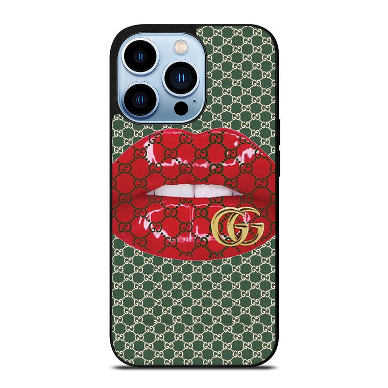 GUCCI LOGO PATTERN LIPS ICON iPhone 13 Pro Max Case Cover
