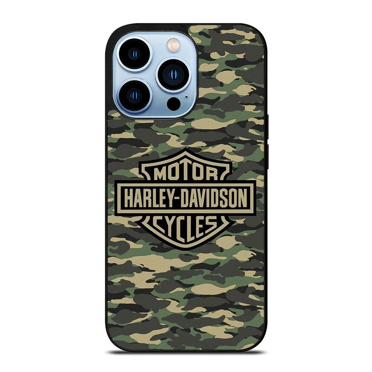 HARLEY DAVIDSON MOTORCYCLES LOGO COMPANY CAMO iPhone 13 Pro Max Case Cover