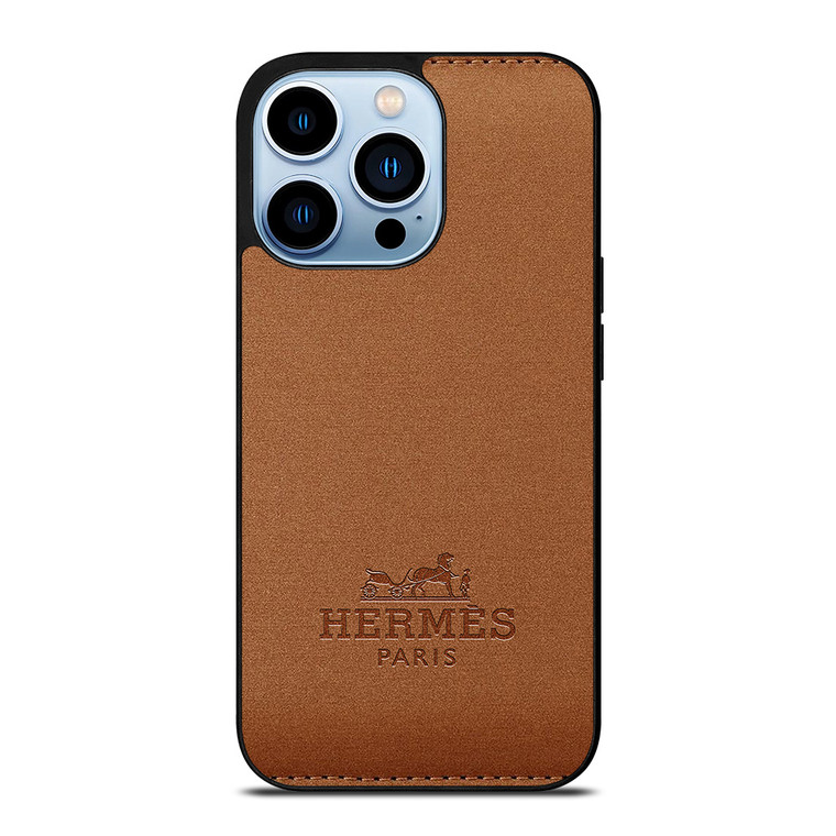 HERMES PARIS FASHION LOGO EMBLEM BROWN iPhone 13 Pro Max Case Cover