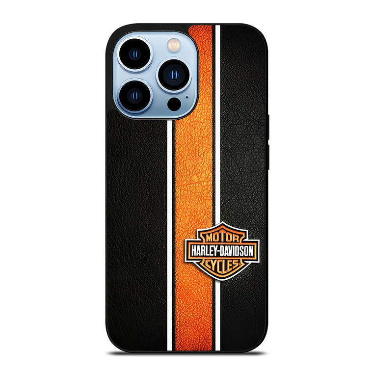 MARLEY DAVIDSON LOGO ON LEATHER iPhone 13 Pro Max Case Cover