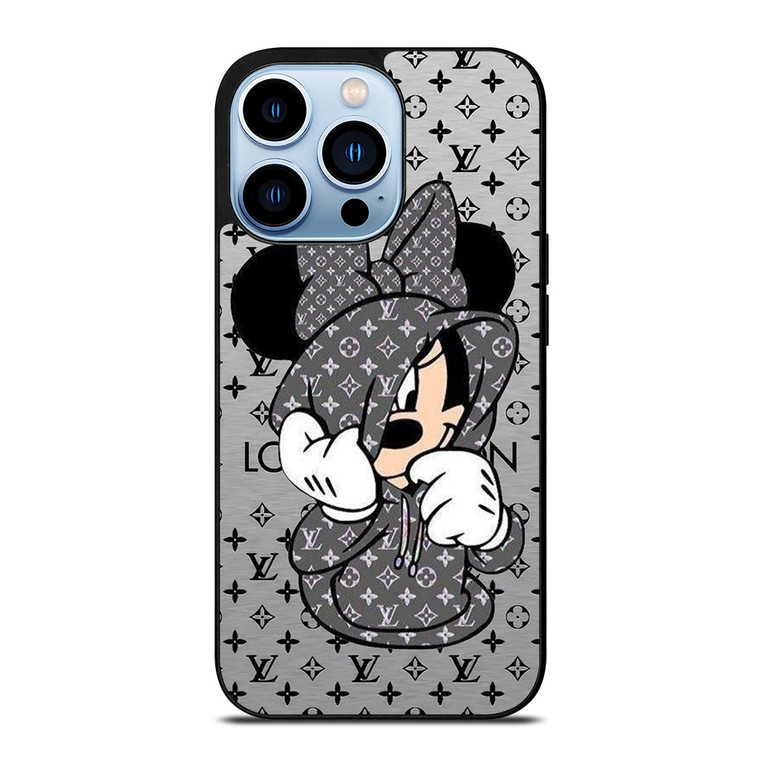 MINNIE MOUSE DISNEY FEAT LOUIS VUITTON LV GRAY iPhone 13 Pro Max Case Cover