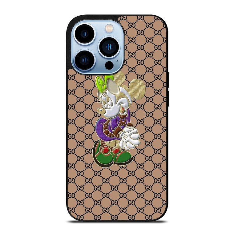 MINNIE MOUSE GUCCI PATTERN LOGO iPhone 13 Pro Max Case Cover