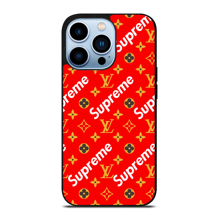 NEW SUPREME RED GOLD PATTERN iPhone 13 Pro Max Case Cover