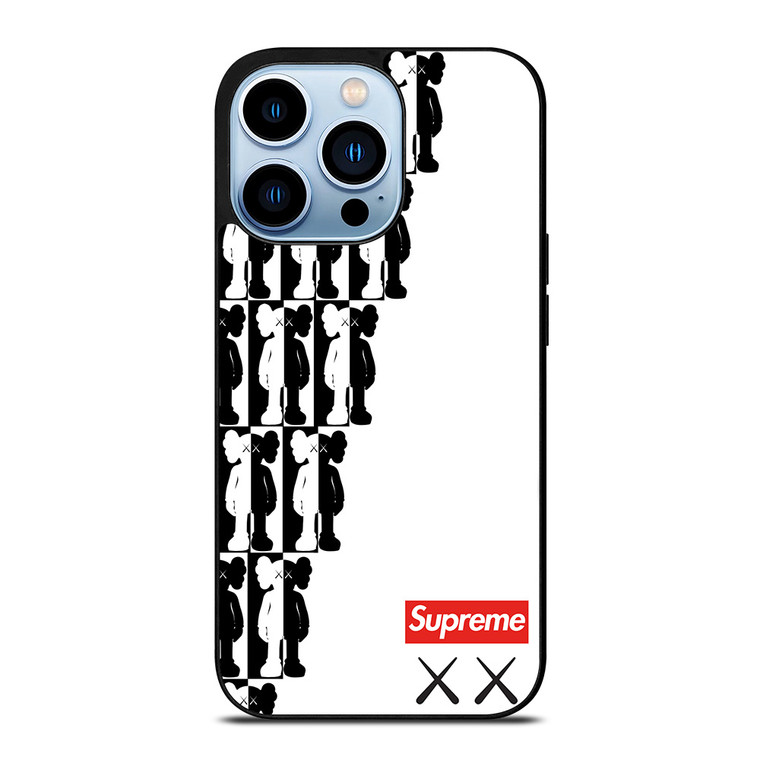 SUPREME KAWS BLACK WHITE iPhone 13 Pro Max Case Cover