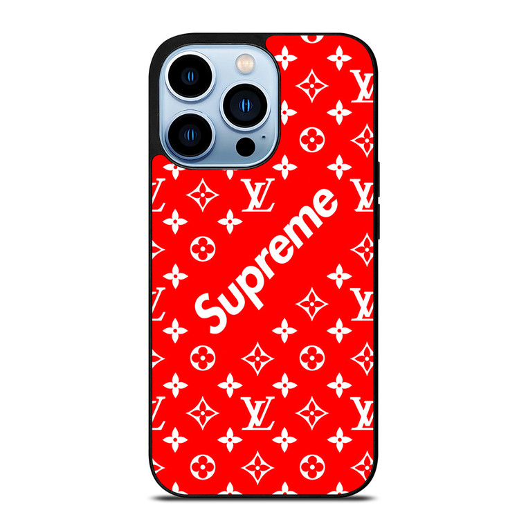 SUPREME LOUIS VUITTON RED iPhone 13 Pro Max Case Cover