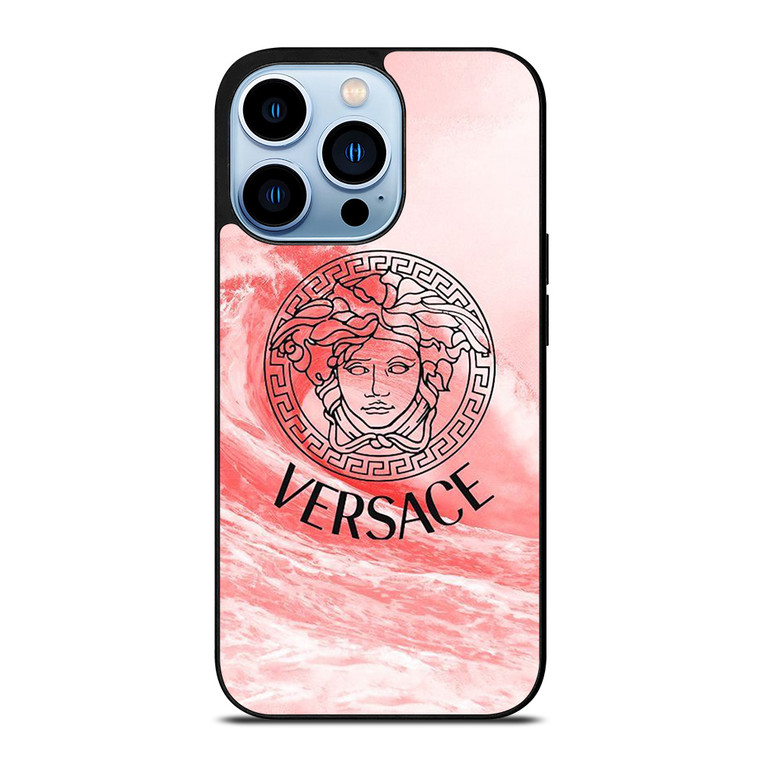 VERSACE LOGO PINK WAVES iPhone 13 Pro Max Case Cover