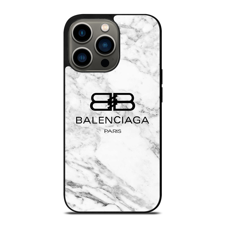 BALENCIAGA PARIS LOGO MARBLE iPhone 13 Pro Case Cover