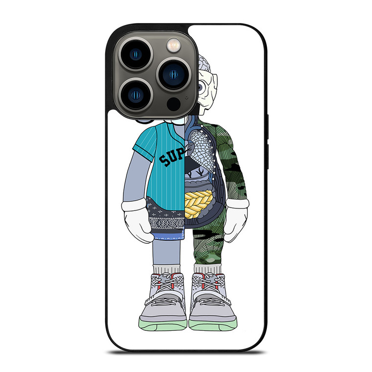 BEARBRICK X SUPREME X KAWS iPhone 13 Pro Case Cover
