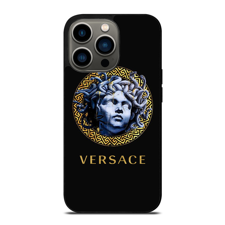 BLUE VERSACE MEDUSA LOGO iPhone 13 Pro Case Cover