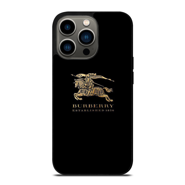 BURBERRY LOGO GOLD iPhone 13 Pro Case Cover