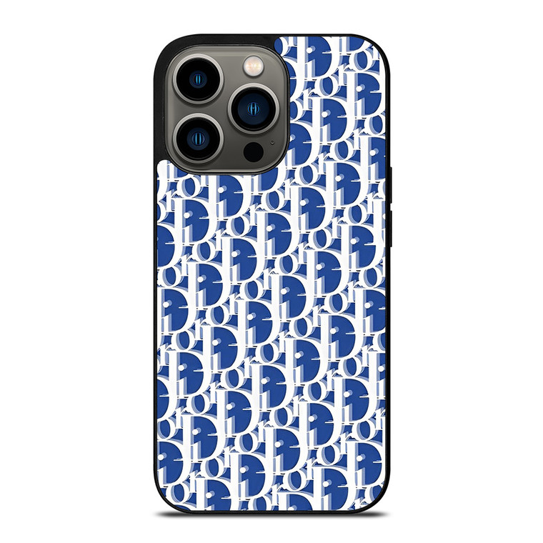 CHRISTIAN DIOR BLUE MONOGRAM iPhone 13 Pro Case Cover